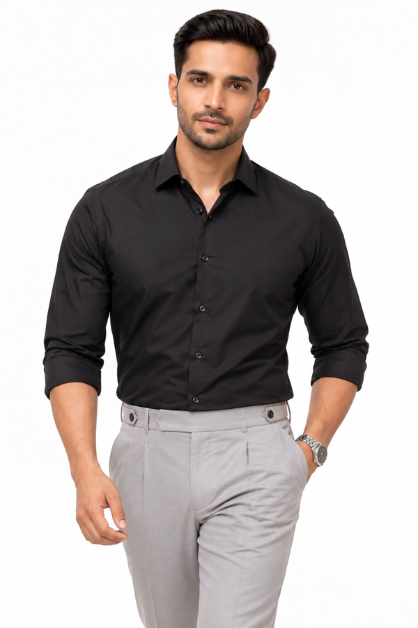 Black Plain Shirt