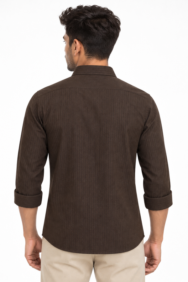 Dark Brown Stripe Shirt