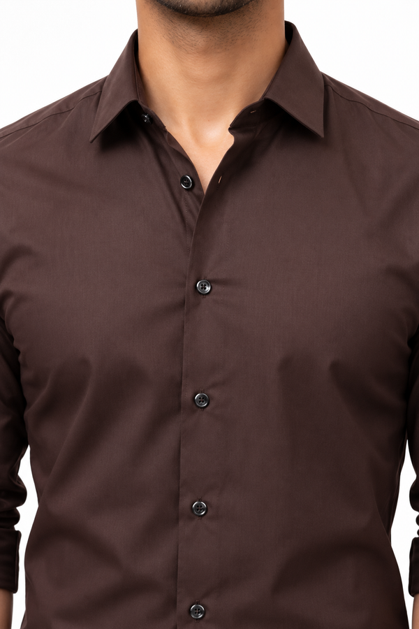 Dark Brown Plain Shirt