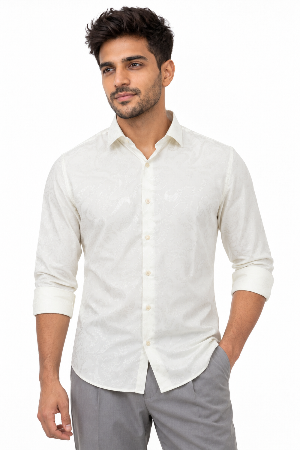Beige Designer Shirt