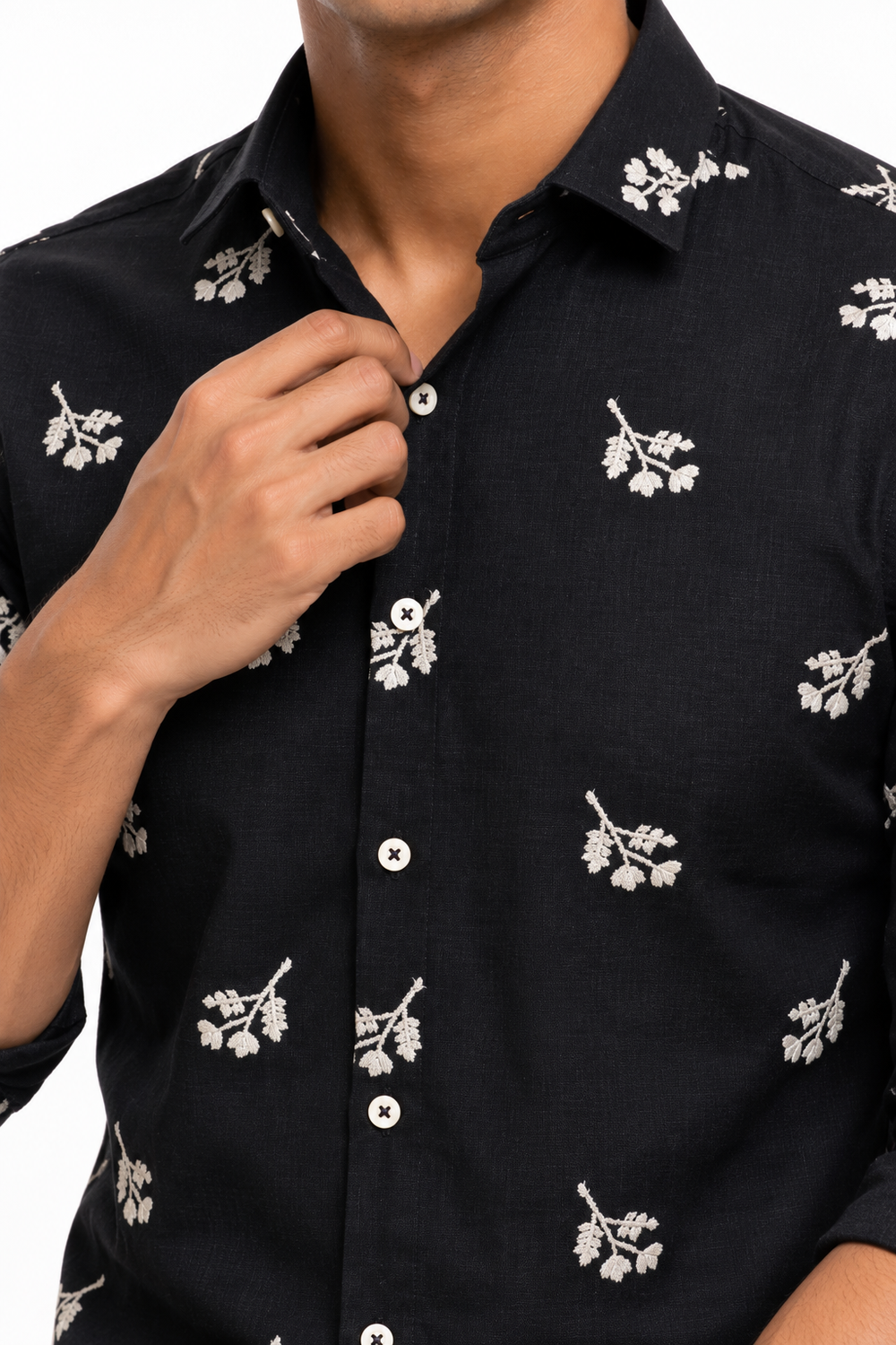 Black Embroidery Shirt