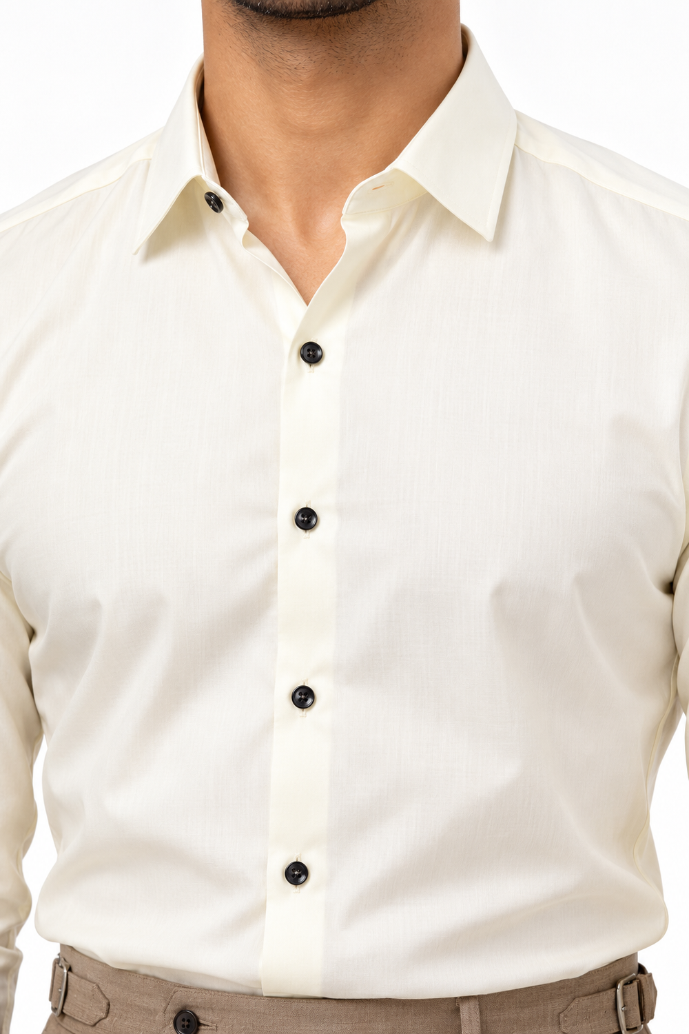 Beige Plain Shirt