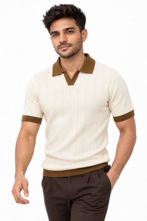 Cream Collar T-shirt