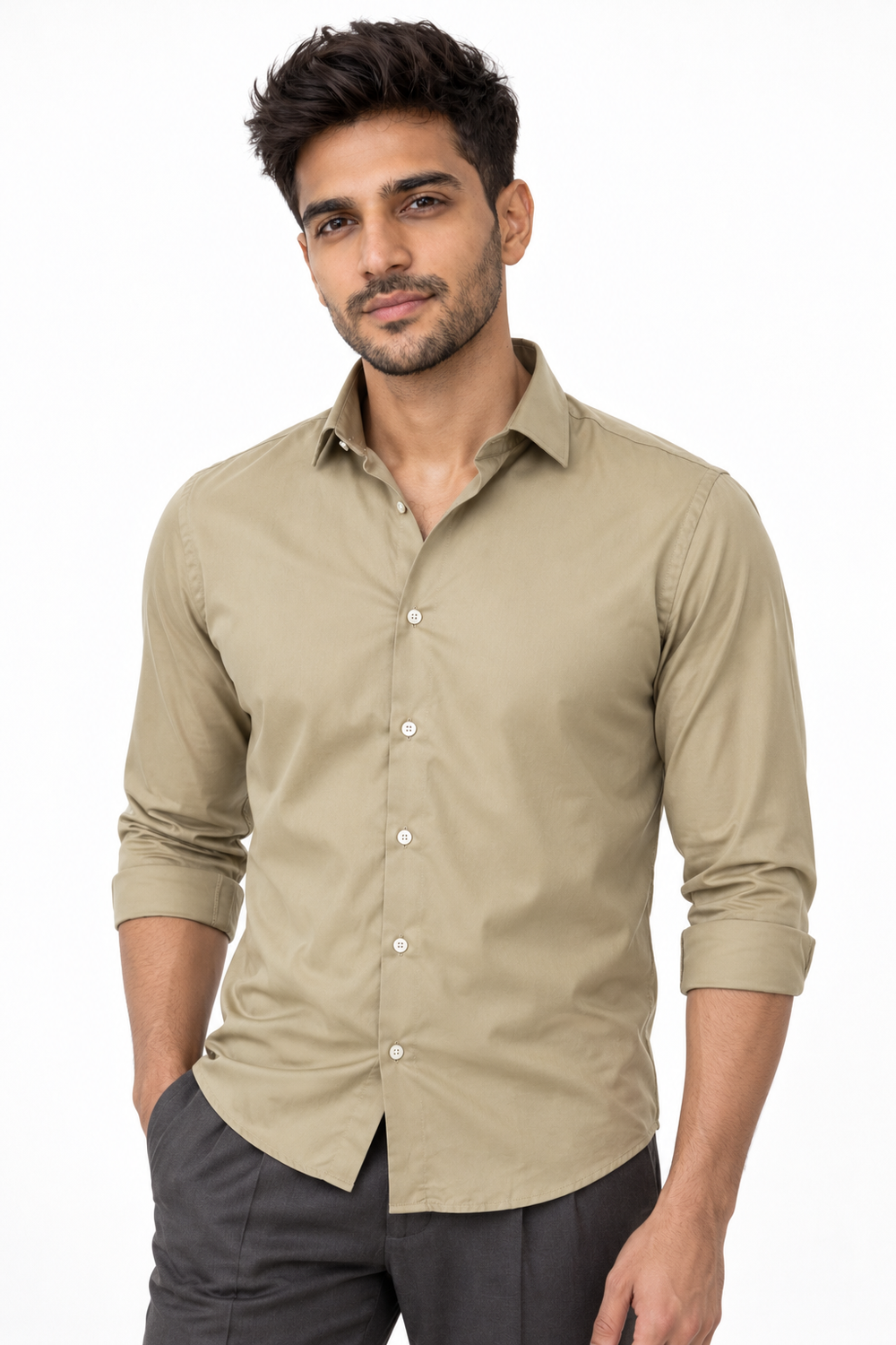 Mustard Plain Shirt