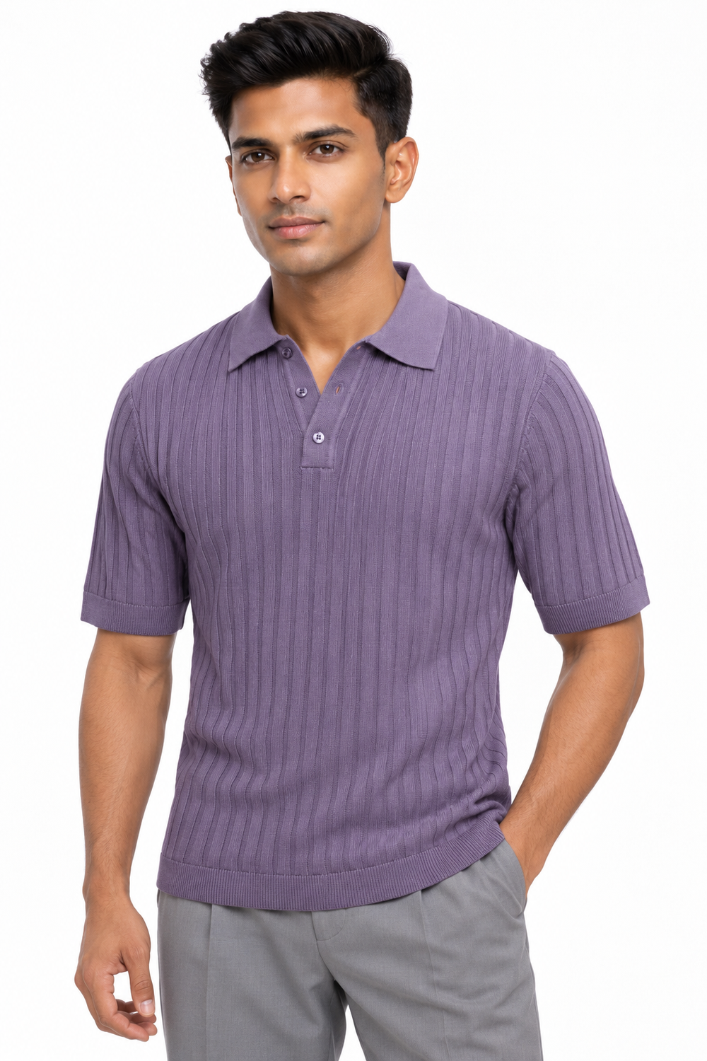 Lavender Collar T-shirt