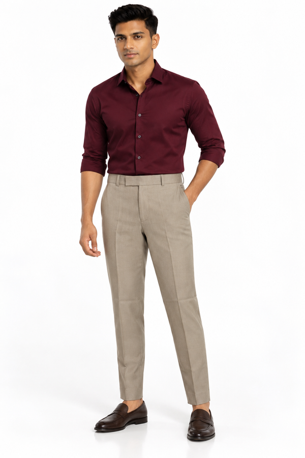 Beige Formal Pant