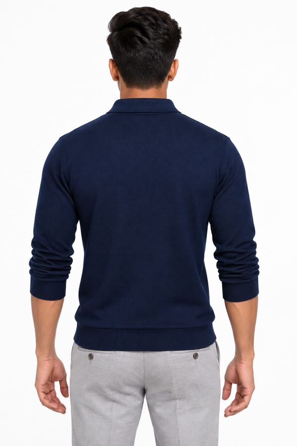 Navy Blue Netted T-Shirt