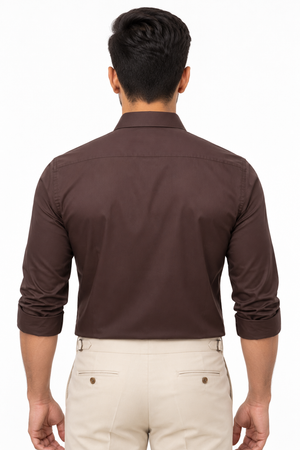 Dark Brown Plain Shirt