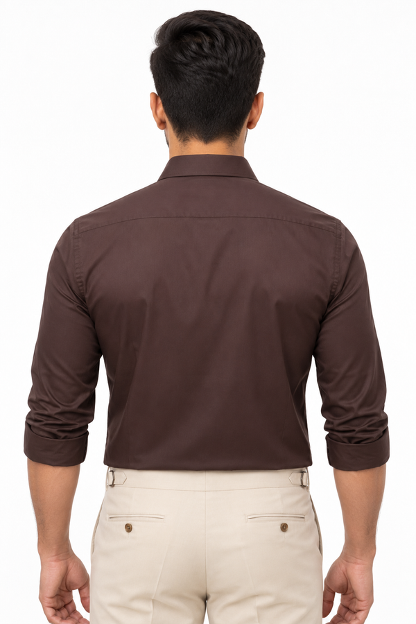 Dark Brown Plain Shirt