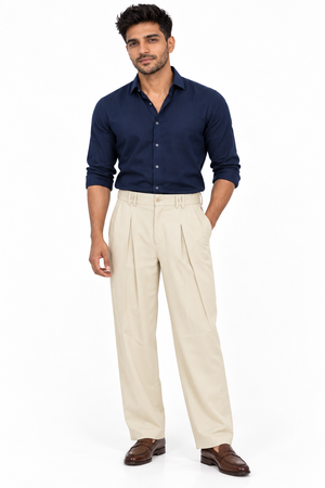 Beige Korean Trouser