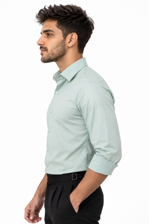 Light Green Plain Shirt
