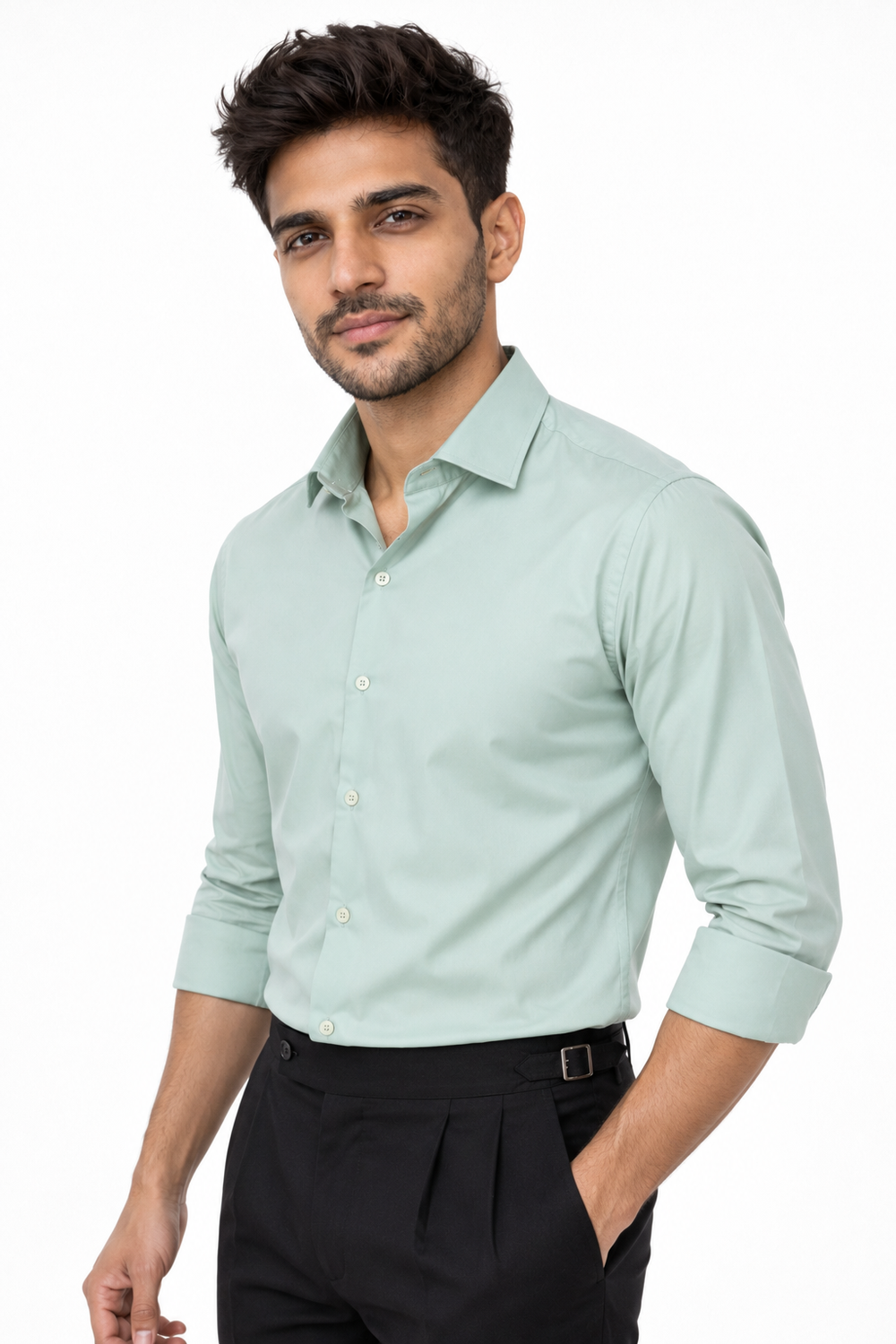 Light Green Plain Shirt