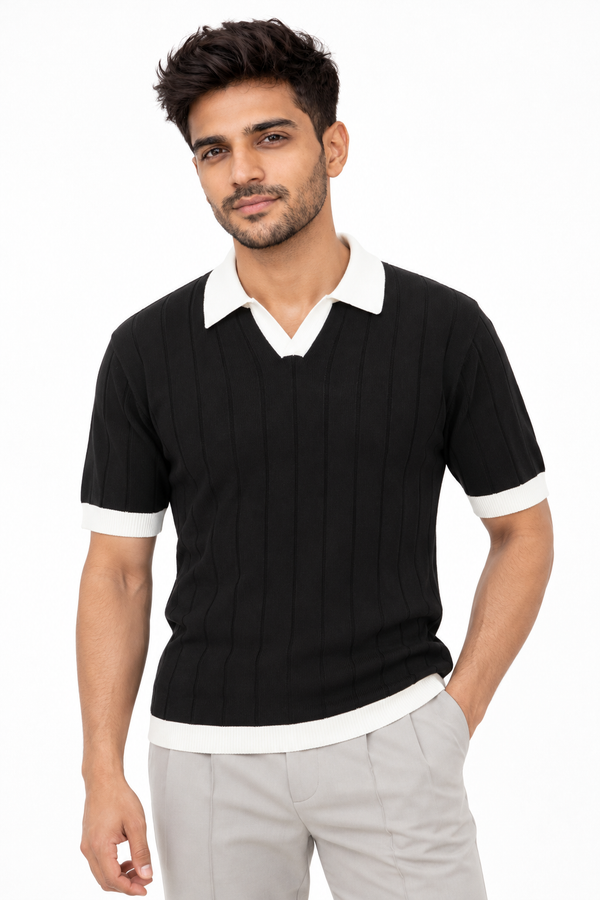 Black Collar T-shirt