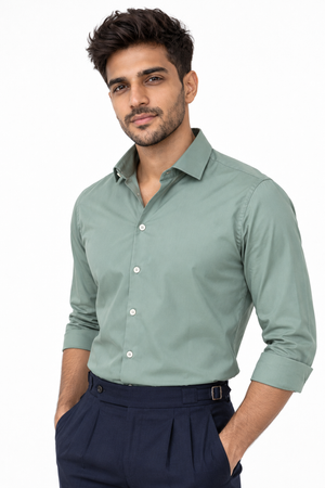 Green Plain Shirt