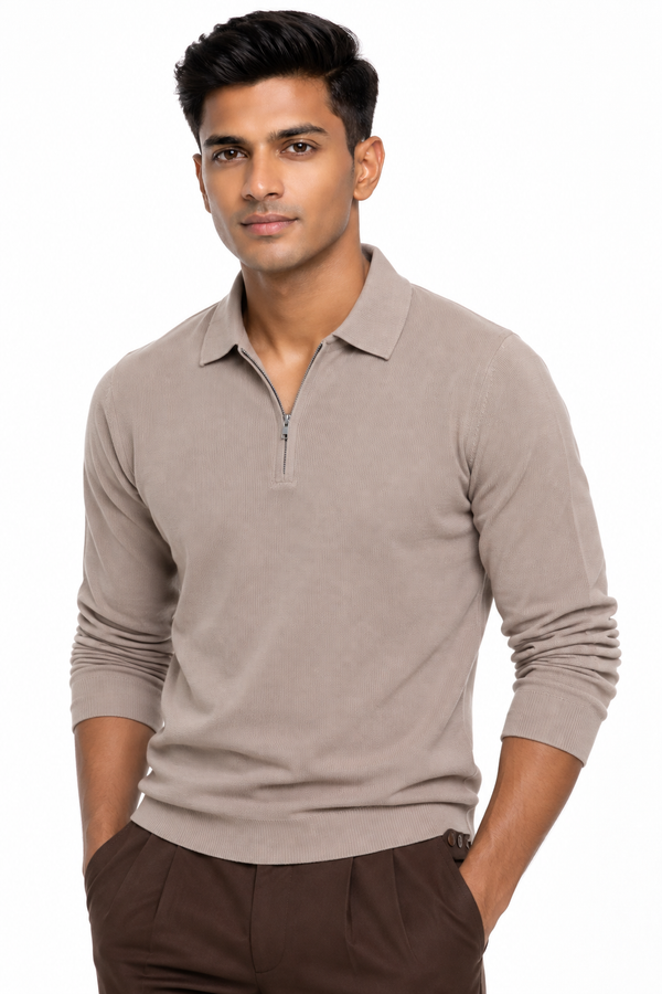 Light Brown Netted T-Shirt
