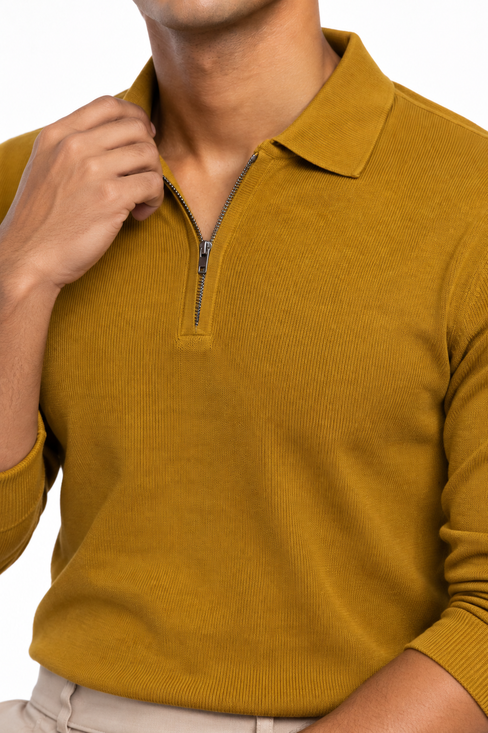 Mustard Netted T-Shirt