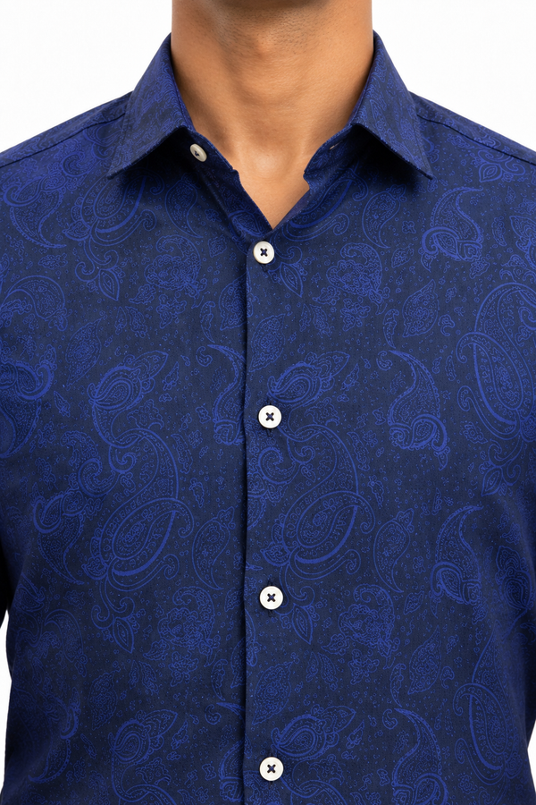 Navy Blue Club Wear Shirt