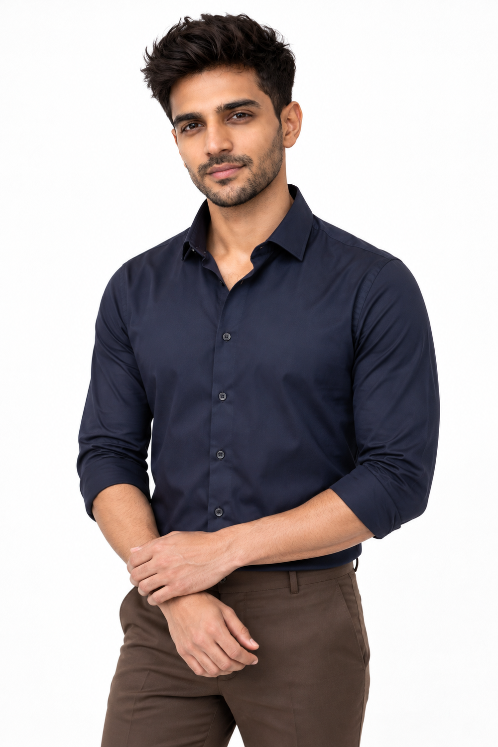 Navy Blue Plain Shirt