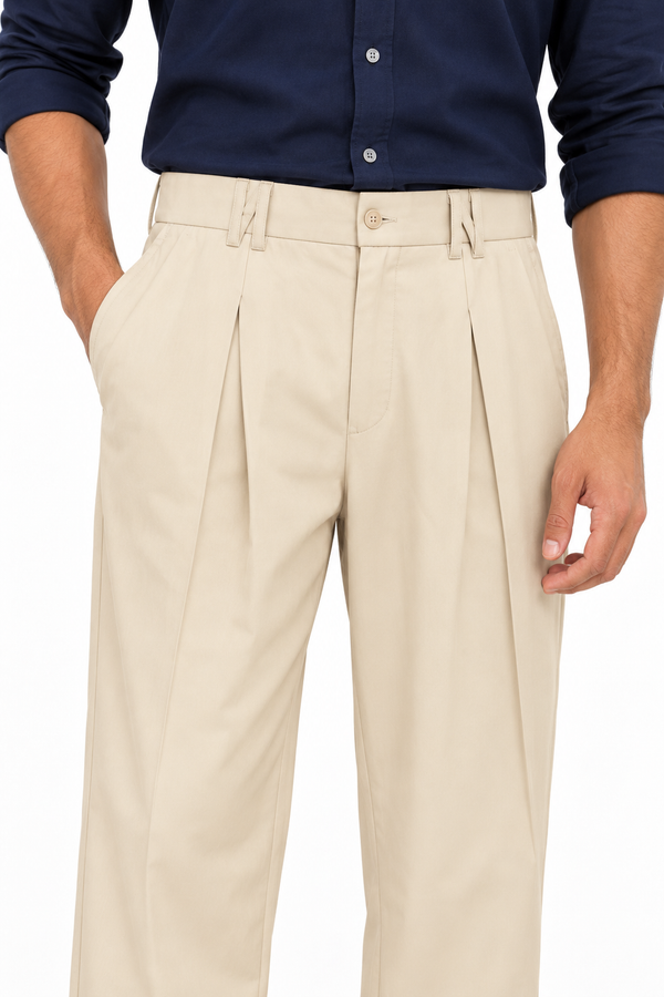 Beige Korean Trouser