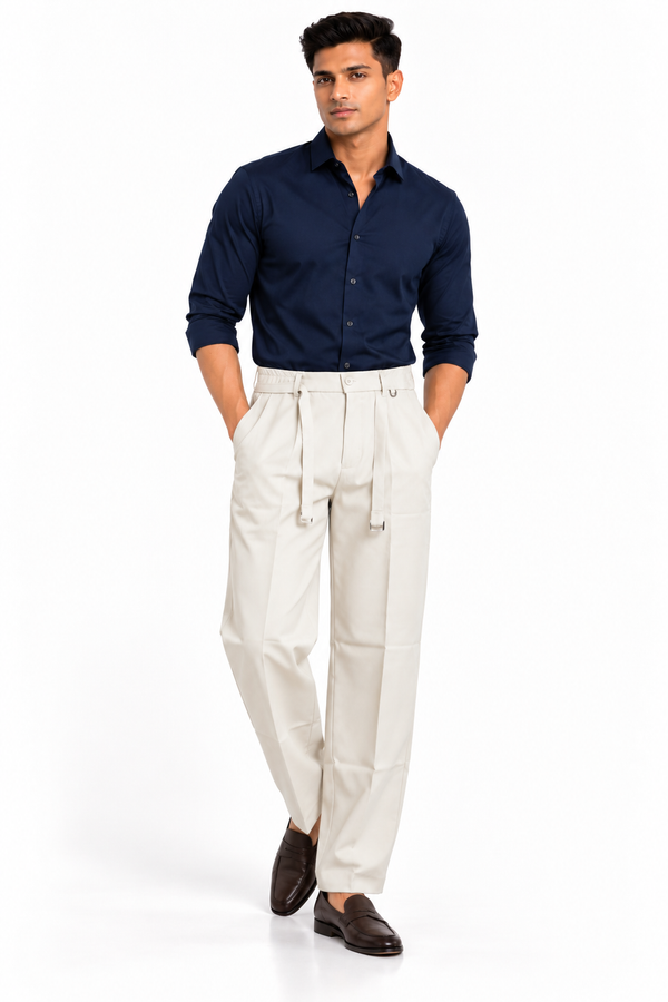 Off White Korean Pant