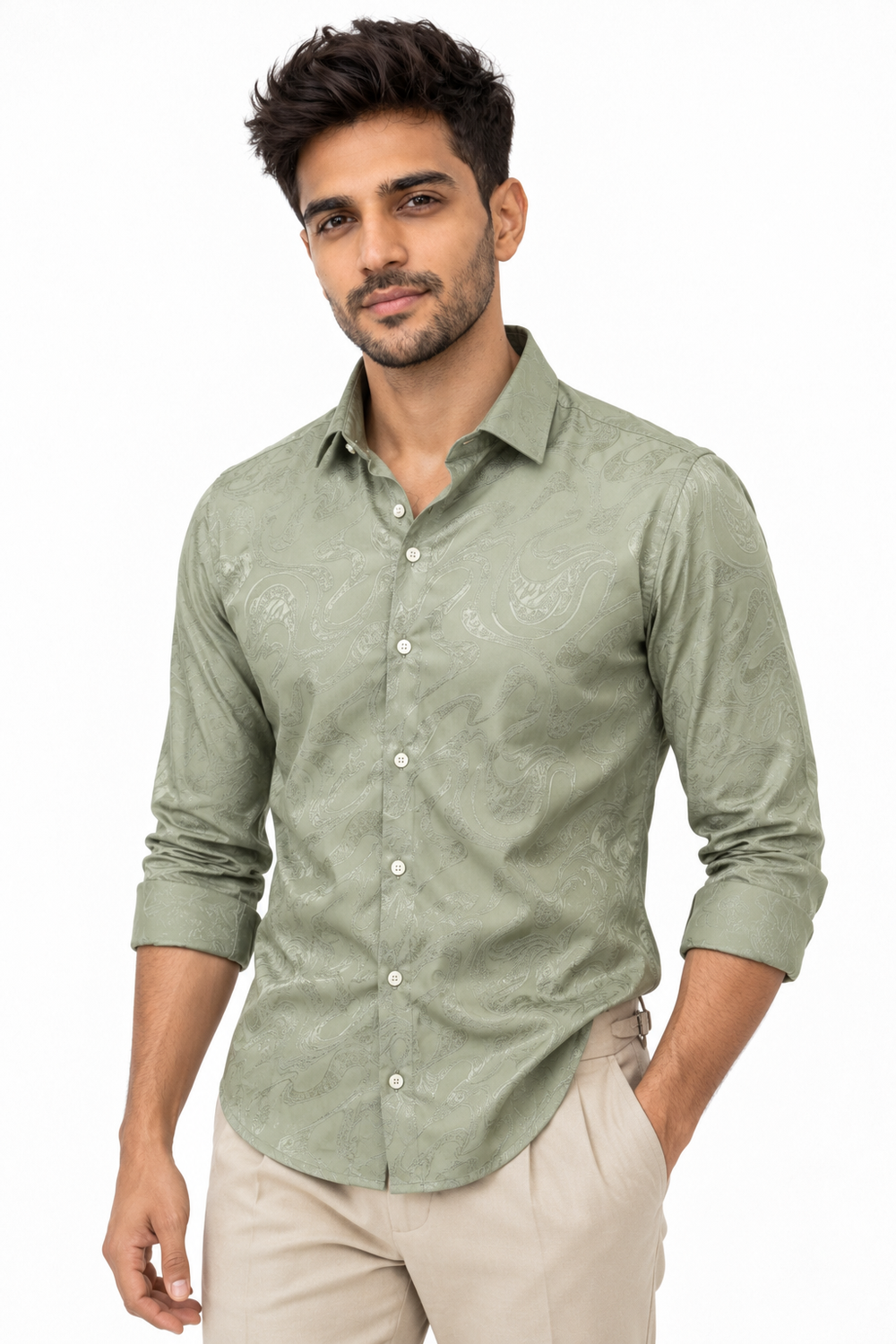 Green Designer Shirt