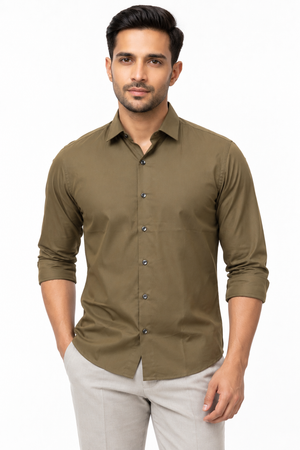 Brown Plain Shirt