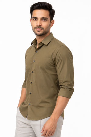 Brown Plain Shirt