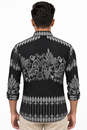 Black Border Printed Shirt