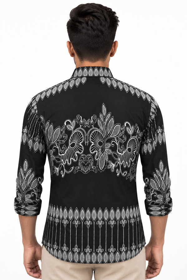 Black Border Printed Shirt