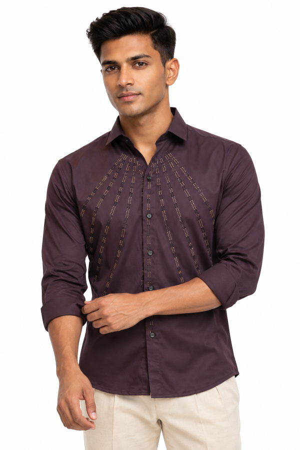Maroon Stone Shirt