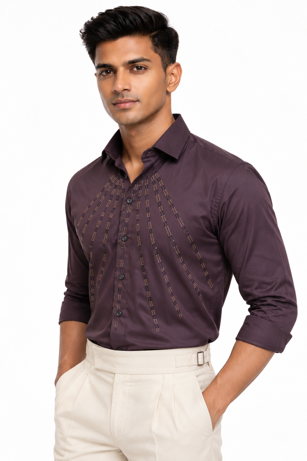 Maroon Stone Shirt