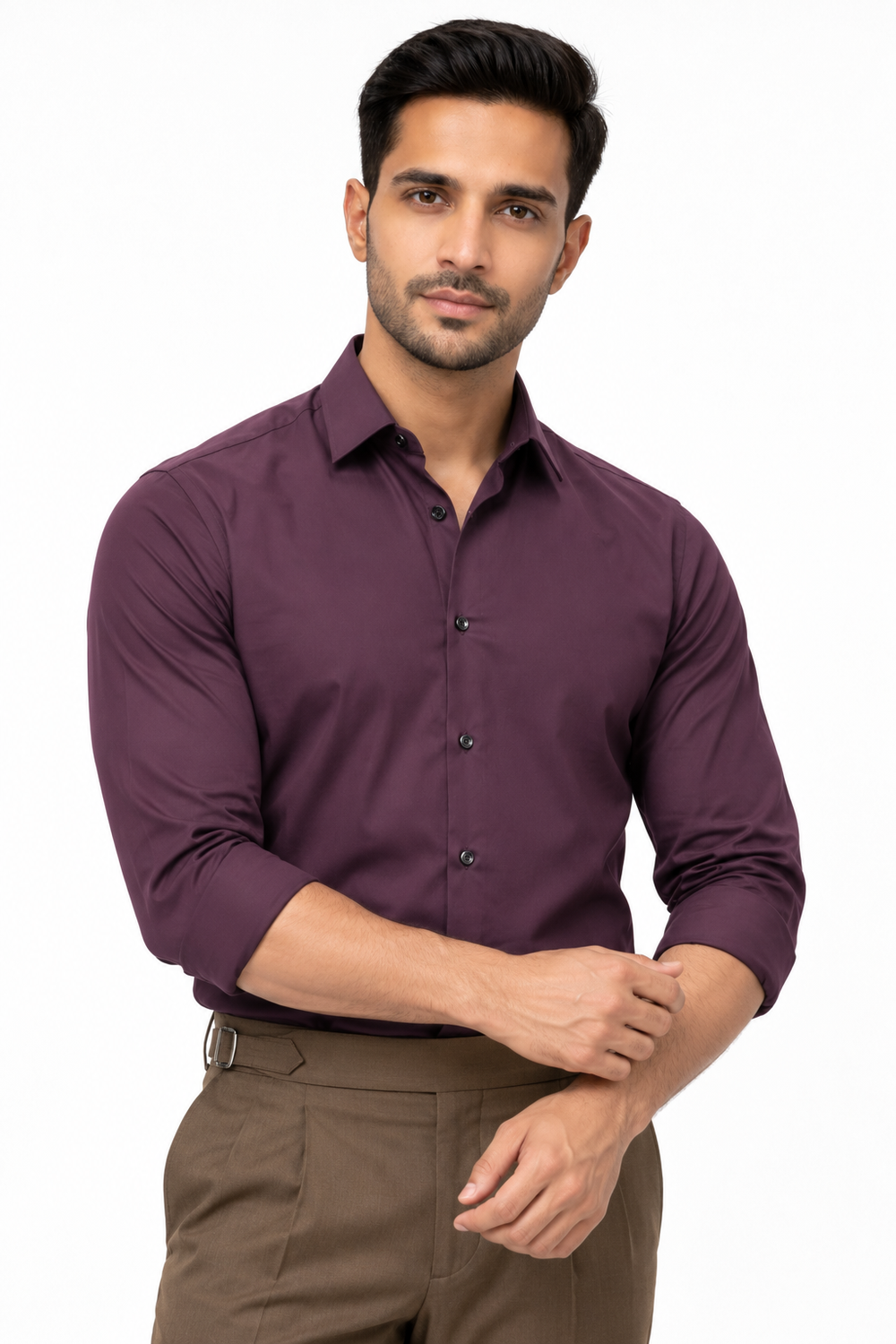 Maroon Plain Shirt