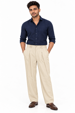 Beige Korean Trouser