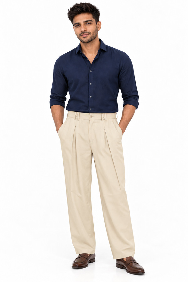 Beige Korean Trouser