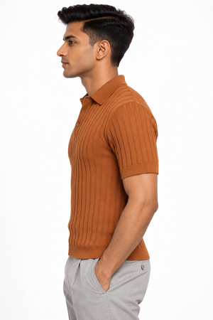 Orange Collar T-shirt