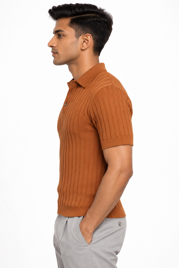 Orange Collar T-shirt