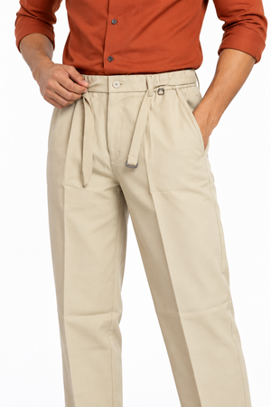 Cream Korean Pant