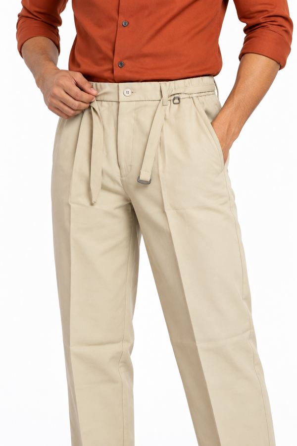 Cream Korean Pant