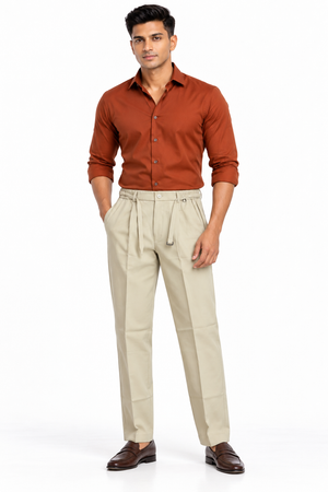 Cream Korean Pant
