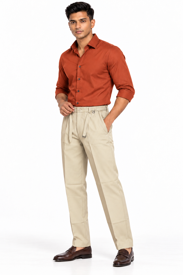 Cream Korean Pant