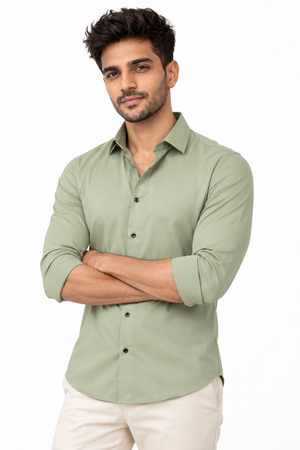 Green Plain Shirt