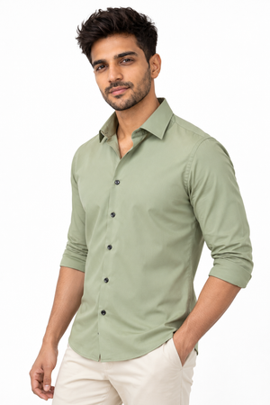 Green Plain Shirt