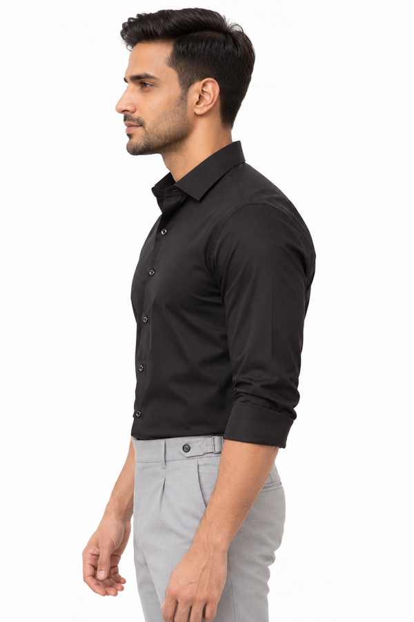 Black Plain Shirt