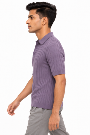 Lavender Collar T-shirt