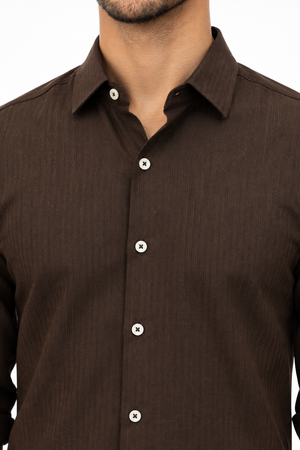 Dark Brown Stripe Shirt
