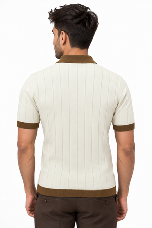 Cream Collar T-shirt