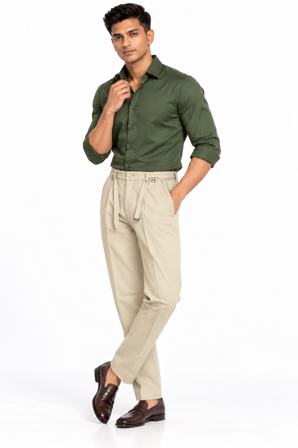 Light Cream Korean Pant