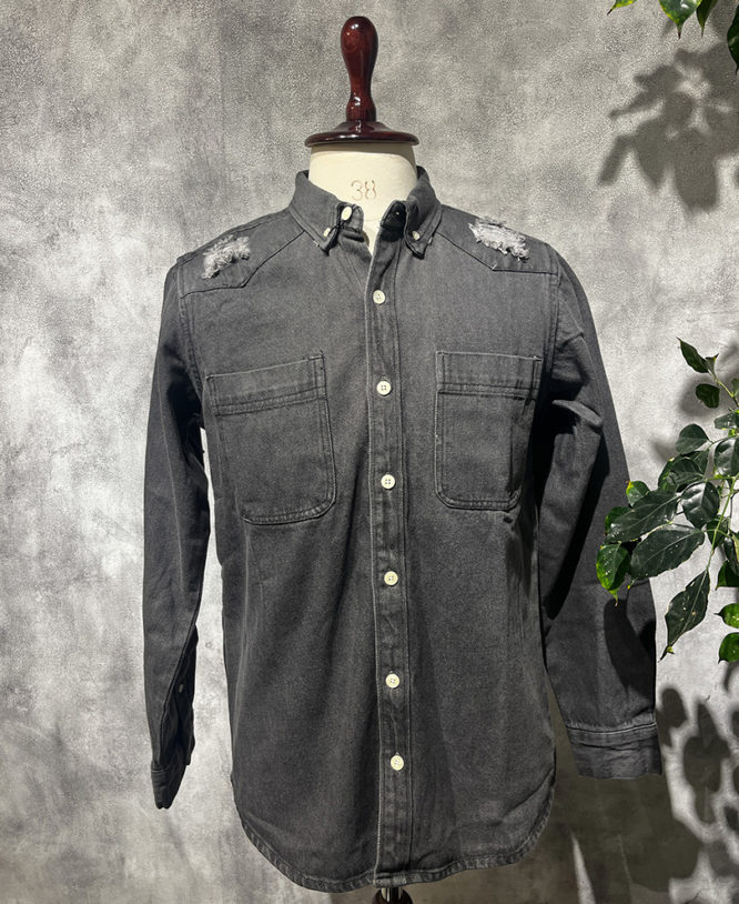 Grey Denim Shirt 3