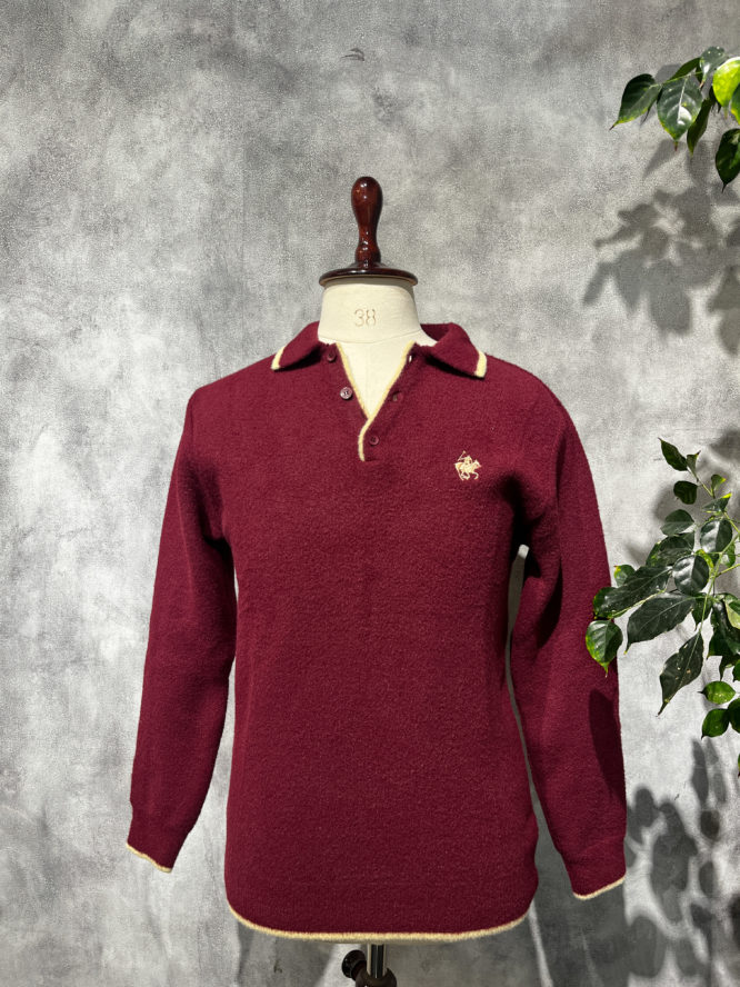 Maroon Imported Collar Tee