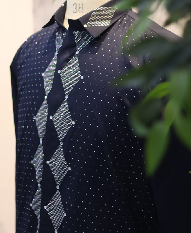 Navy Blue Stone Shirt - Image 2